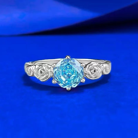 Blue Rose S925 Sterling Silver Ring
