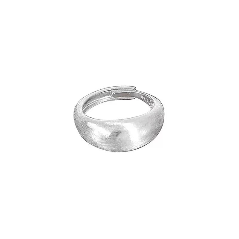 Brushed Design Minimalist Style S925 Sterling Silver Ring