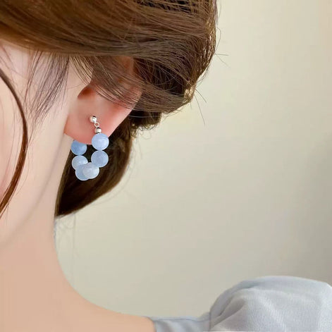 Natural Aquamarine S925 Sterling Silver Earring