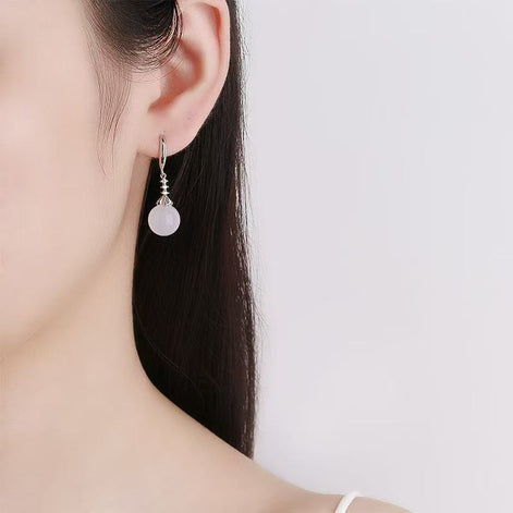 Drop Design Agate Earring