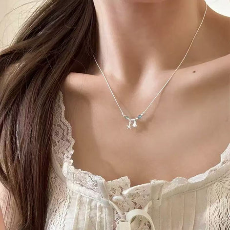 S925 Sterling Silver Crystal Necklace