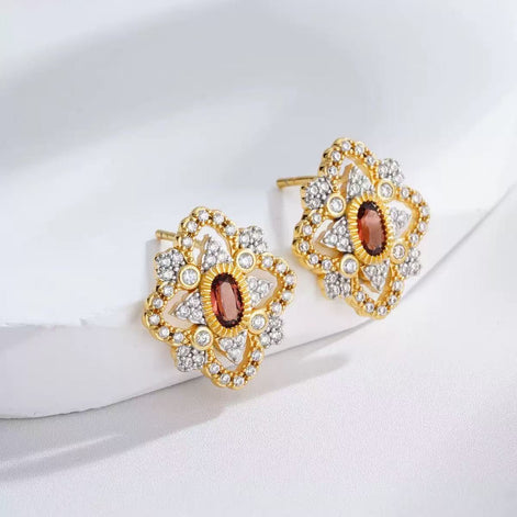 Original Designer - Crimson Elegance Earring