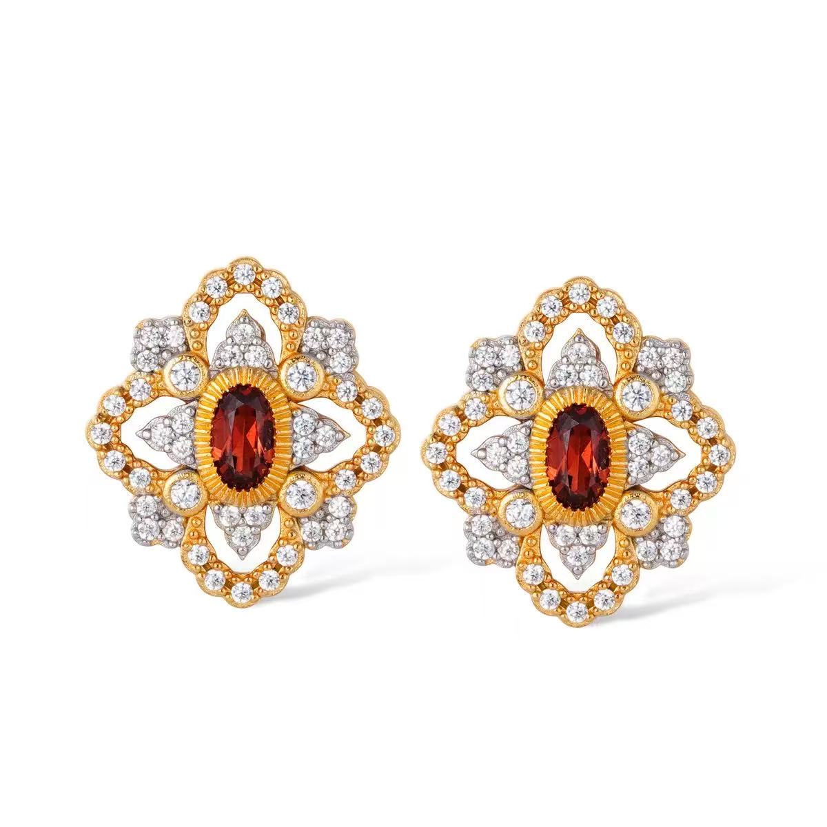 Original Designer - Crimson Elegance Earring
