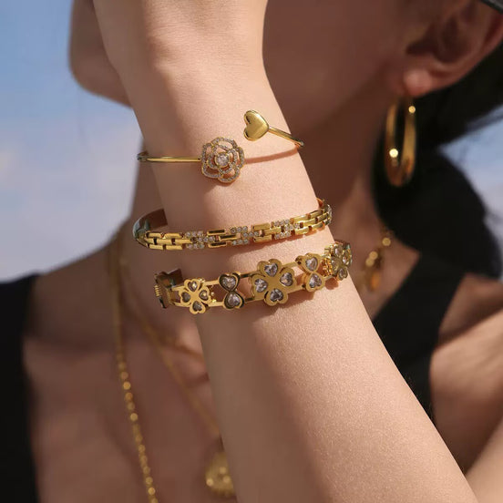 18K Gold Plated LHF Bracelet SET