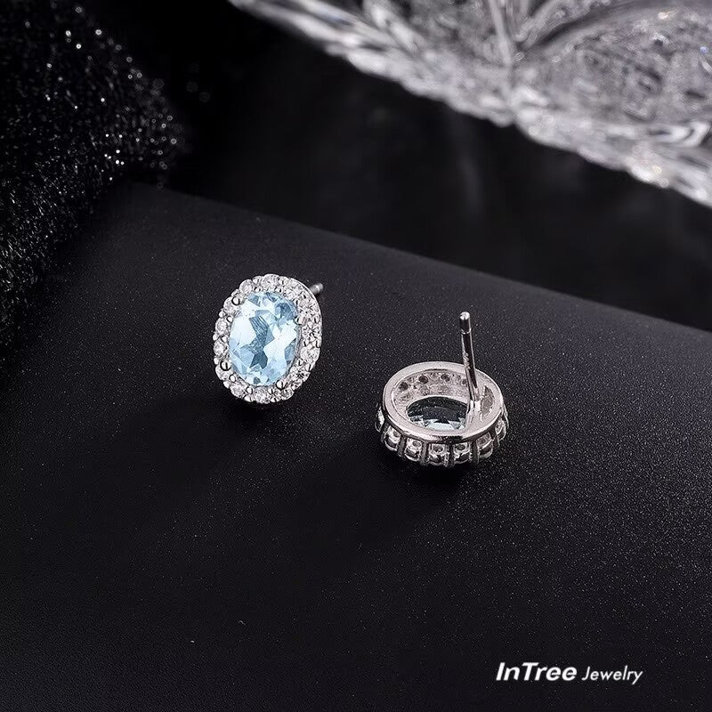 Natural Topaz S925 Sterling Silver Earring