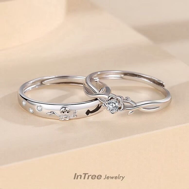 S925 Sterling Silver Couple Rings