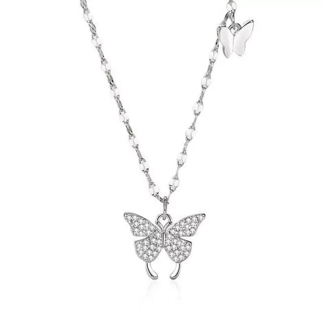 S999 Silver Butterfly Design Necklace