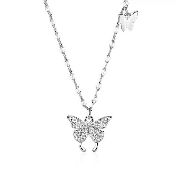 S999 Silver Butterfly Design Necklace