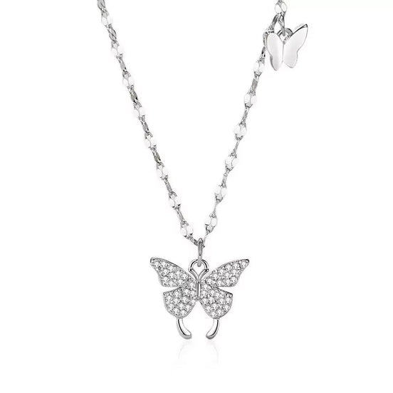 S999 Silver Butterfly Design Necklace