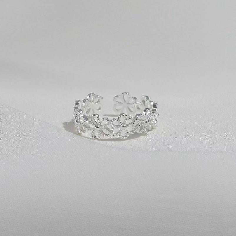 Lattice Flower S925 Sterling Silver Ring