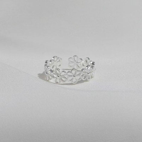 Lattice Flower S925 Sterling Silver Ring