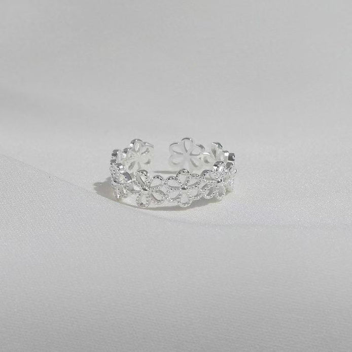 Lattice Flower S925 Sterling Silver Ring