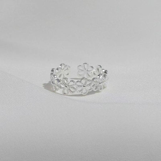 Lattice Flower S925 Sterling Silver Ring