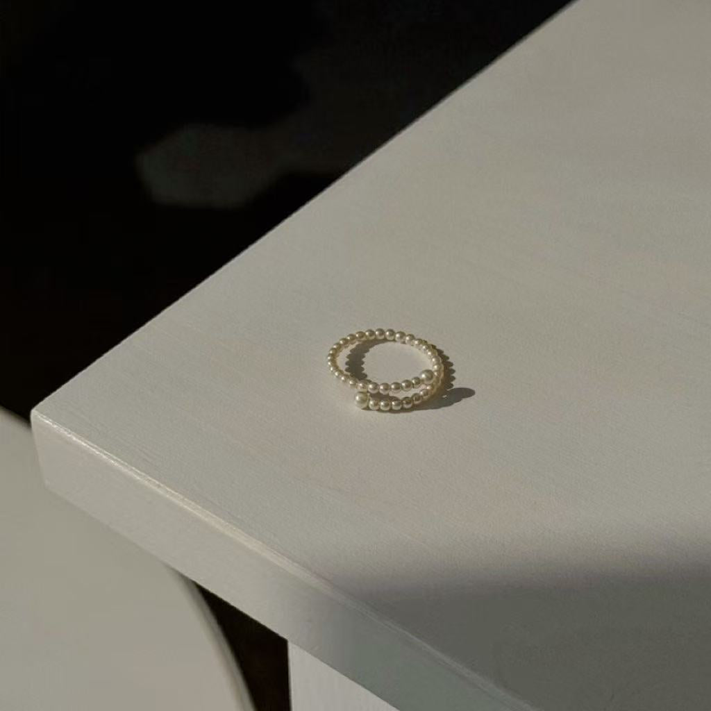 Crystal Pearl Ring
