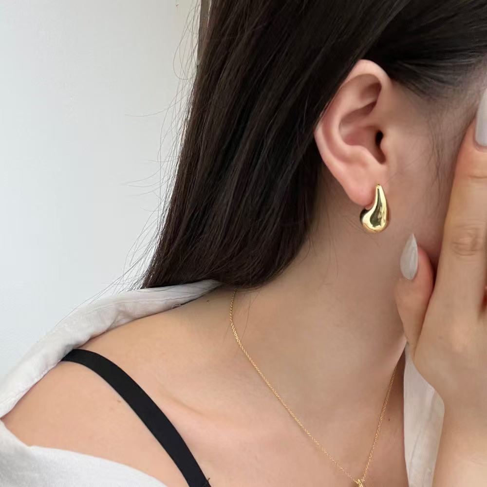 18K Gold-plated S925 Sterling Silver Teardrop Earring