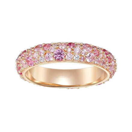 Pink Diamond S925 Sterling Silver Ring with 5A Zircon