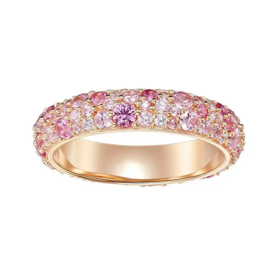 Pink Diamond S925 Sterling Silver Ring with 5A Zircon