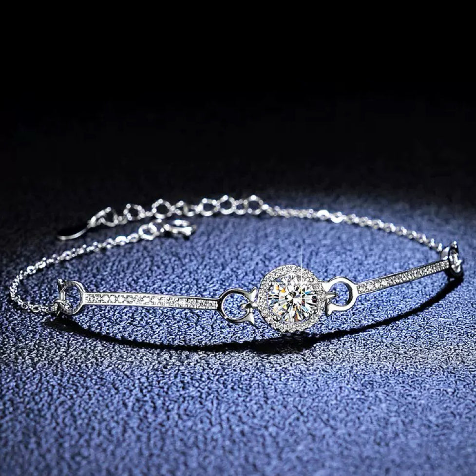 S925 Sterling Silver Moissanite Bracelet