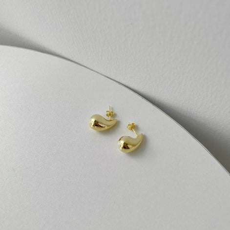 18K Gold-plated S925 Sterling Silver Teardrop Earring