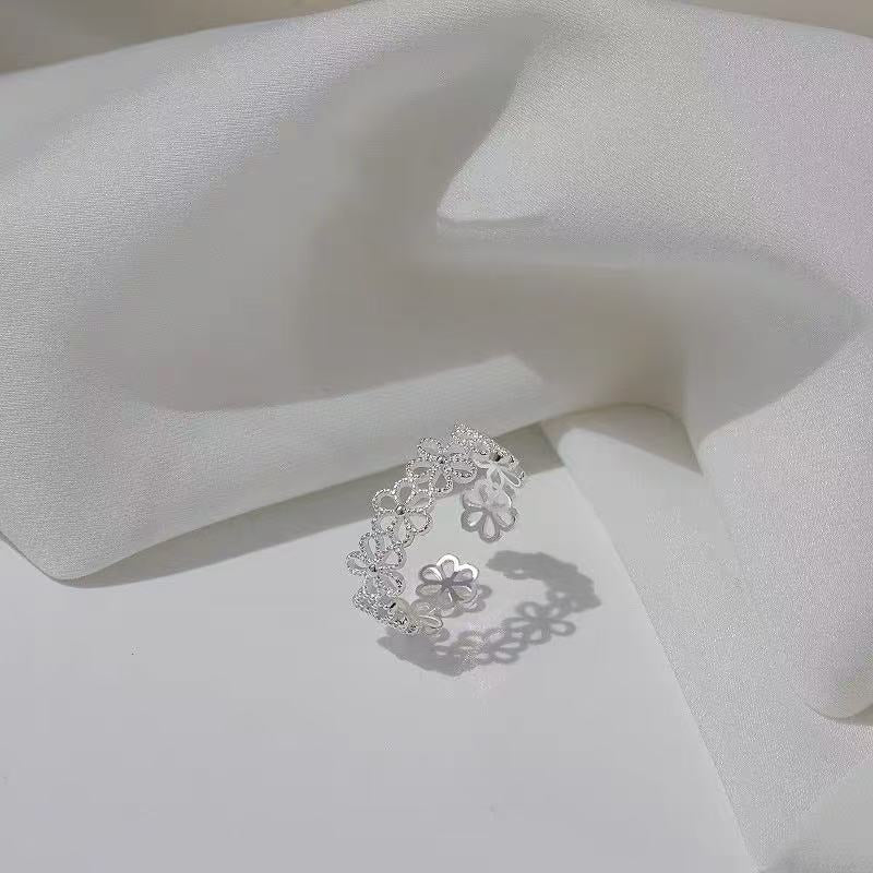 Lattice Flower S925 Sterling Silver Ring