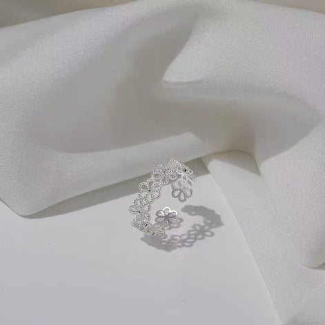 Lattice Flower S925 Sterling Silver Ring