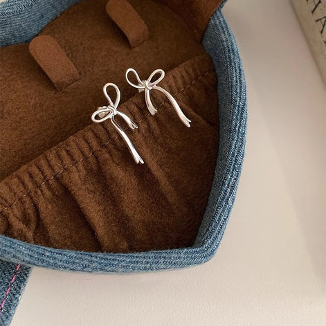 Lattice Bow S925 Sterling Silver Earring