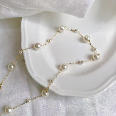 14K Gold Filled Crystal Pearl Necklace