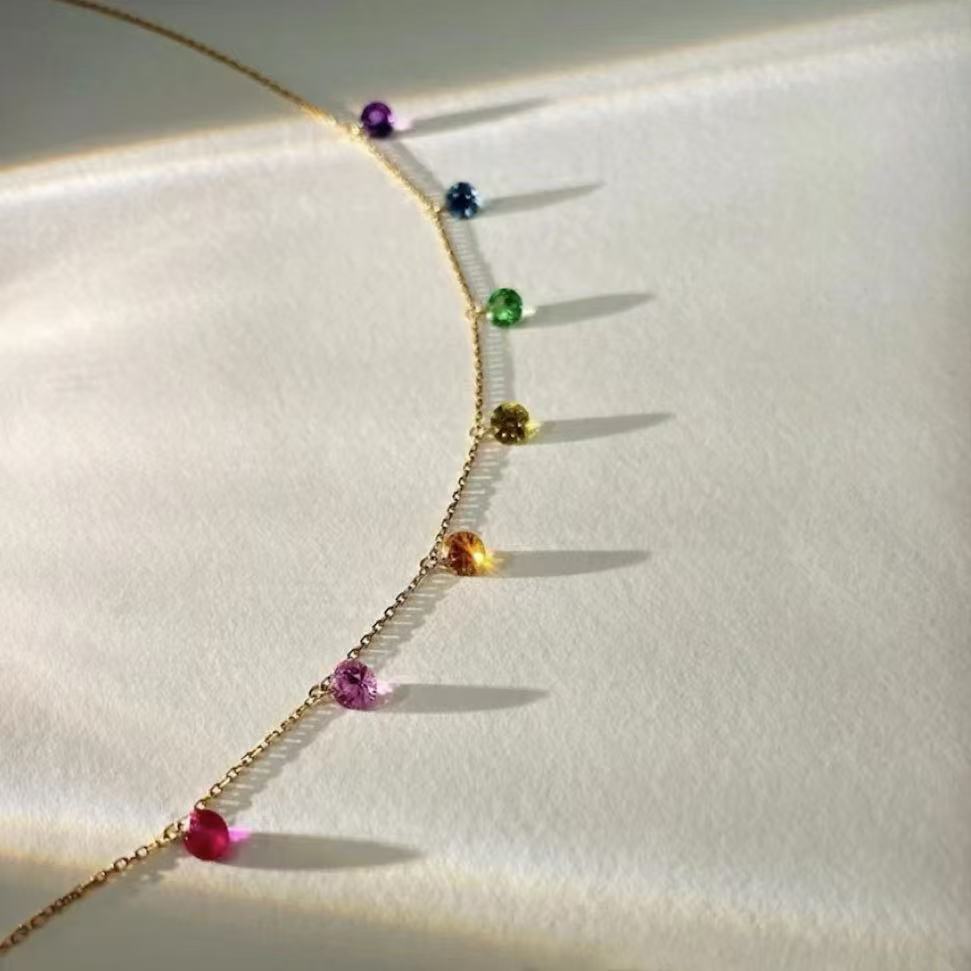 14K Gold Filled Zircon Necklace