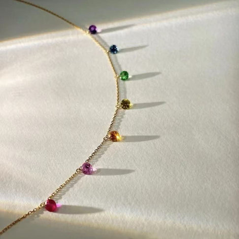 14K Gold Filled Zircon Necklace