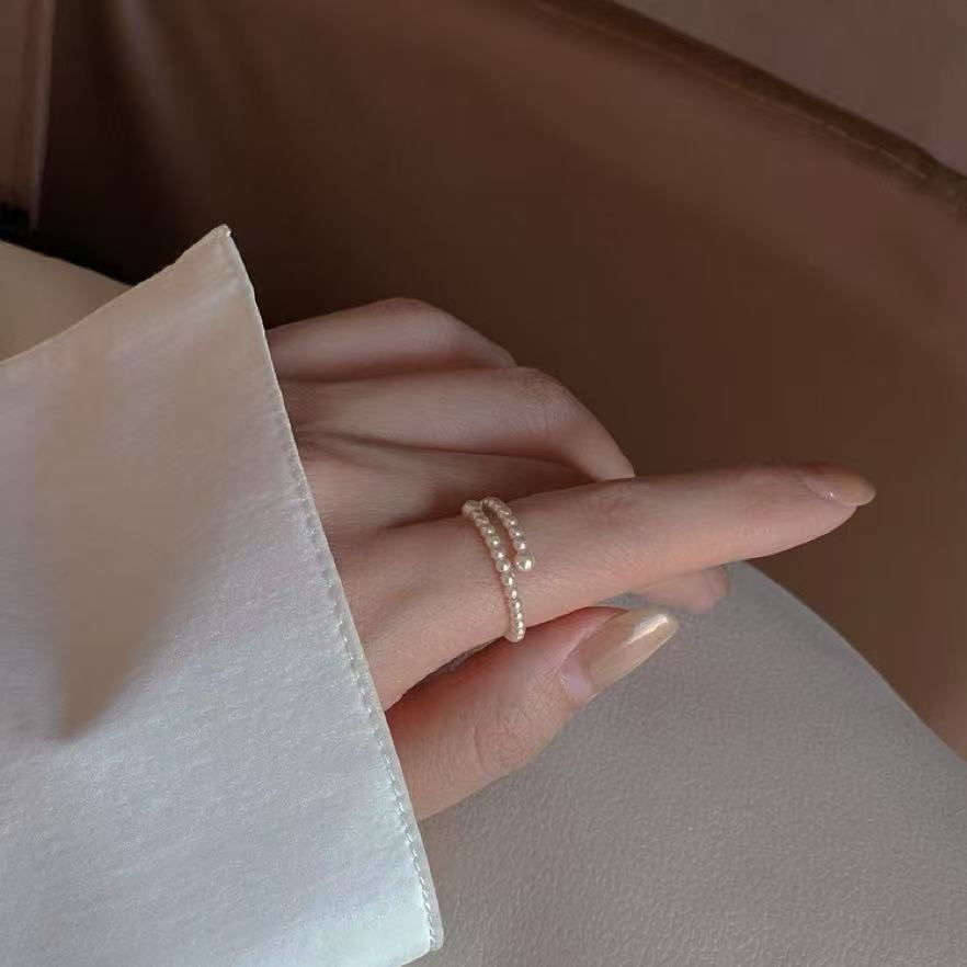 Crystal Pearl Ring