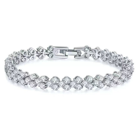 Copper-Made Bracelet Full Set with 3A Zircon