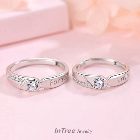 S925 Sterling Silver Couple Rings