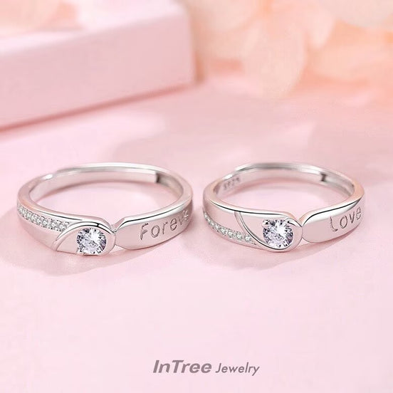 S925 Sterling Silver Couple Rings