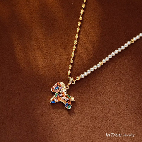 Colorful Pony Necklace SET