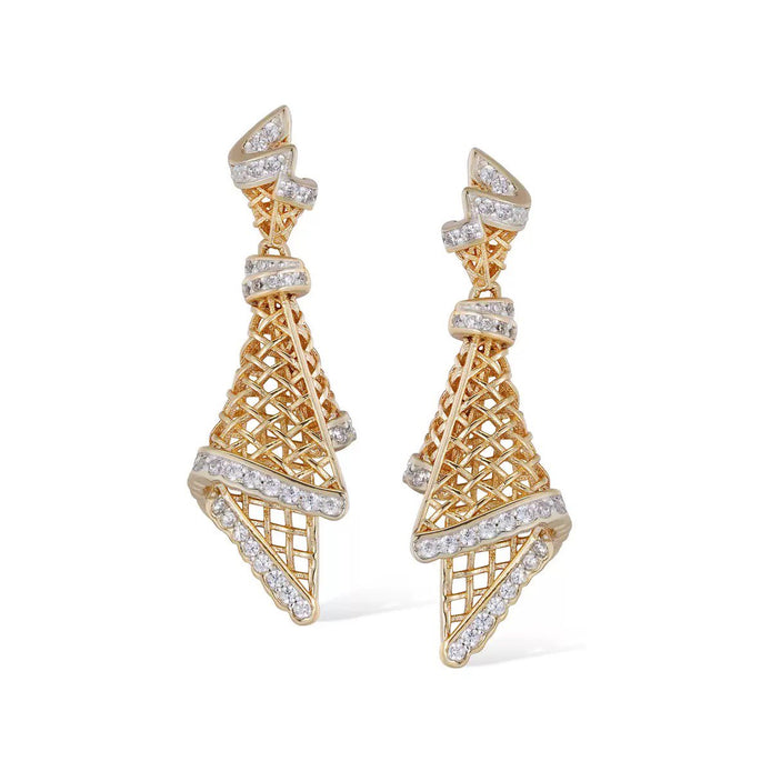 Gilded Lace Diamond Whisper Earring