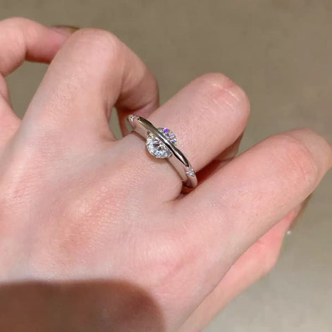 Moissanite Rotating Star S925 Sterling Silver Ring