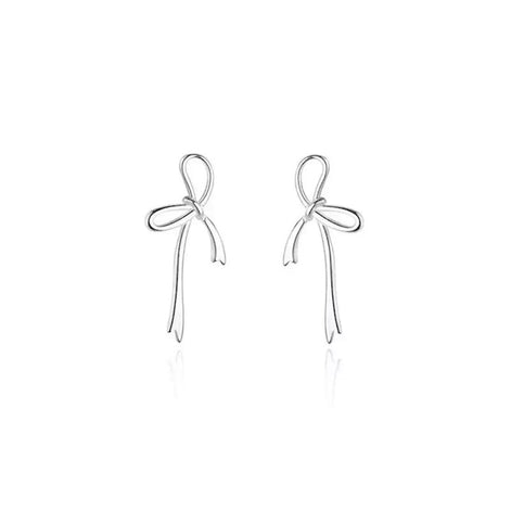 Lattice Bow S925 Sterling Silver Earring