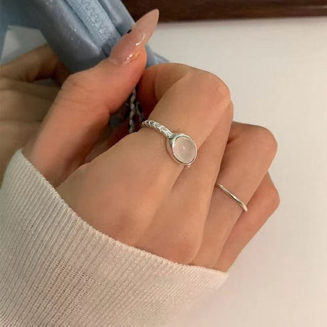 S925 Sterling Silver Chalcedony Ring