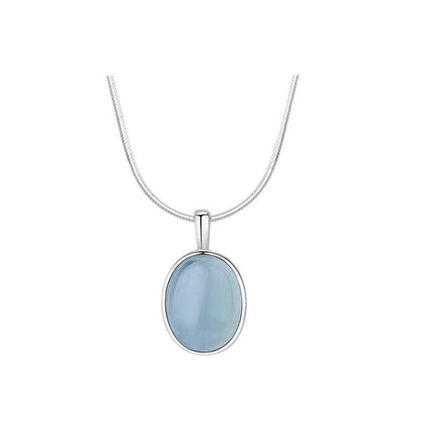 S925 Sterling Silver Aquamarine Necklace