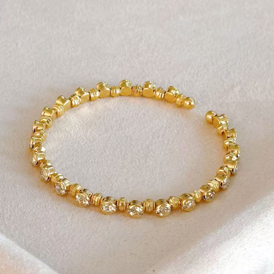 18K Gold-Plated Bracelet Copper-based with High quality Zircon
