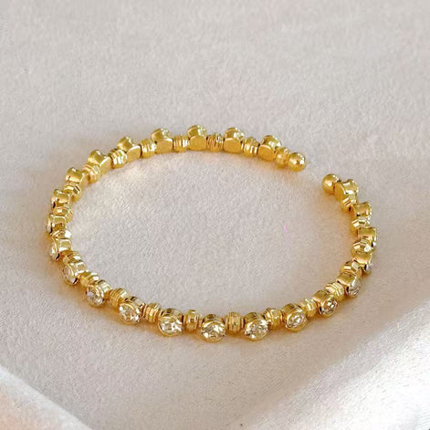 18K Gold-Plated Bracelet Copper-based with High quality Zircon