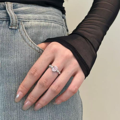 ONEC S925 Sterling Silver Ring with 5A Zircon