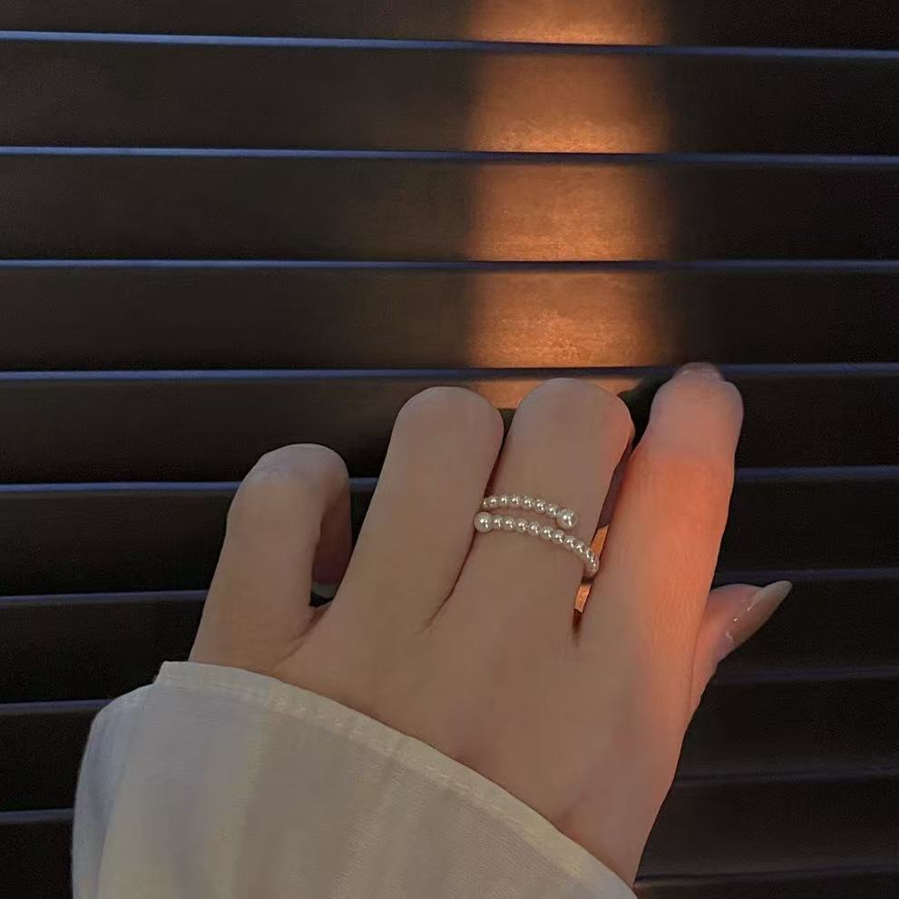Crystal Pearl Ring