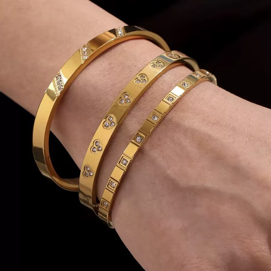 18K Gold Plated EDF Bracelet