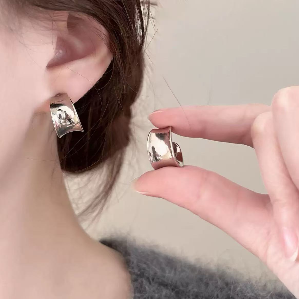 CC Earring Plated with Gold