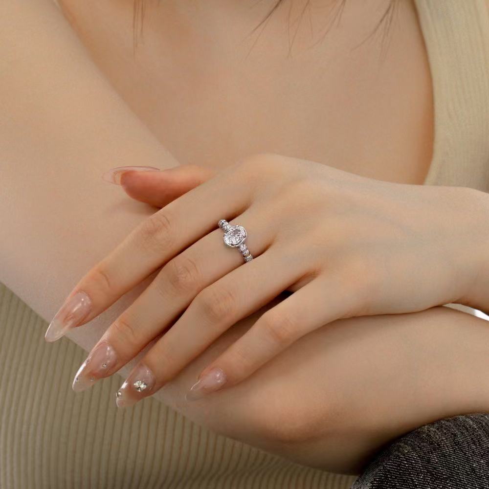 ONEC S925 Sterling Silver Ring with 5A Zircon