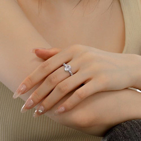 ONEC S925 Sterling Silver Ring with 5A Zircon