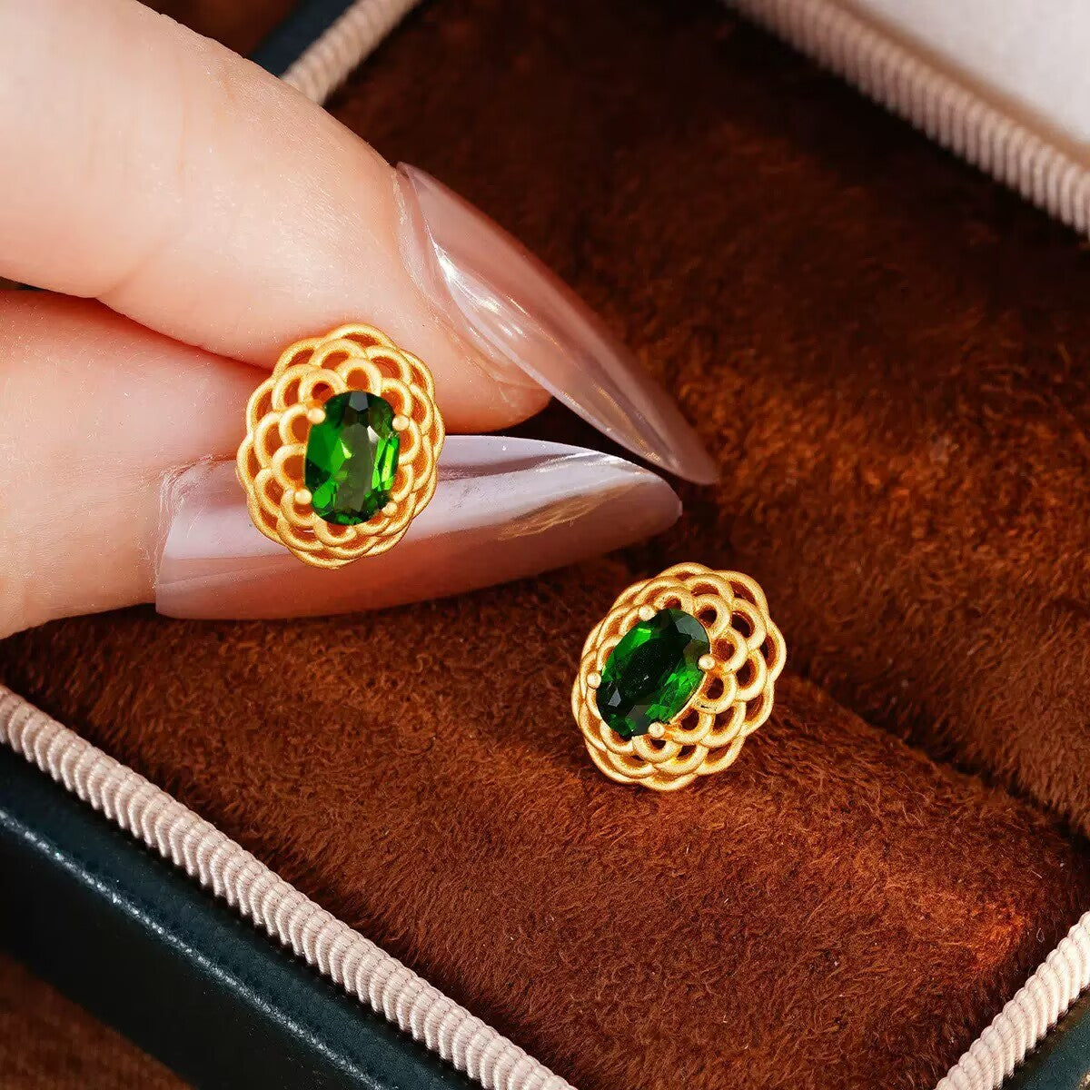 Enchanted Diopside Dream Earring