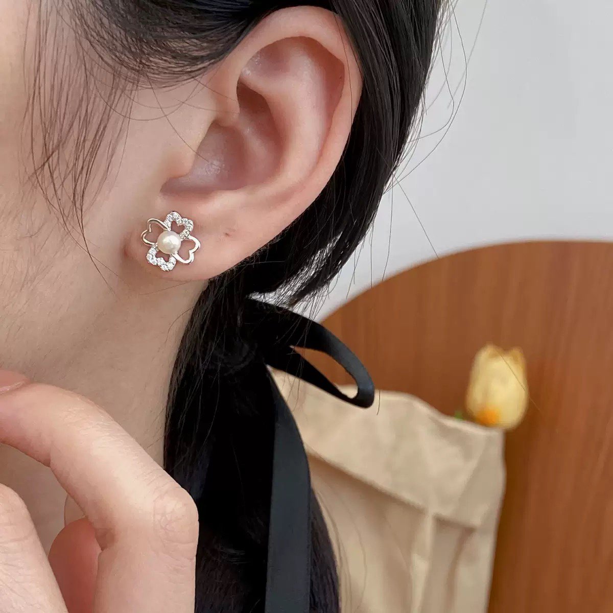 FLC Natrual Freshwater Pearl Earring