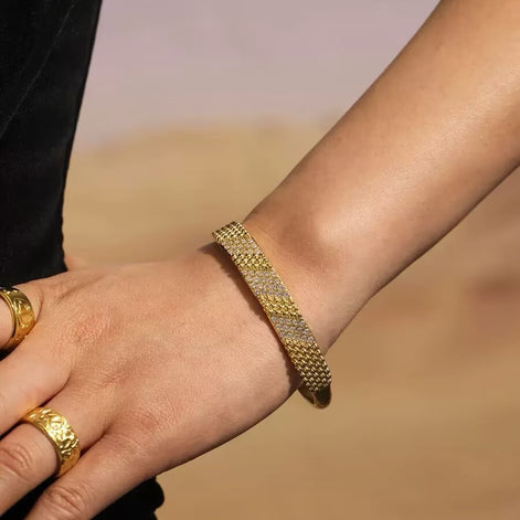 Three Rows Diamond Bracelet